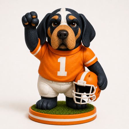 Tennessee Smokey the Bluetick Coonhound mascot figure