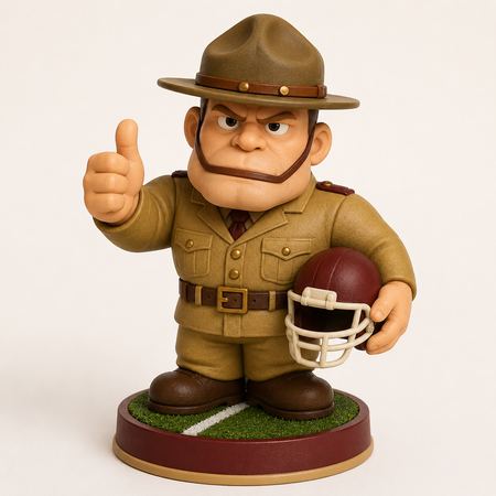 Texas A&M Ole Sarge mascot figure